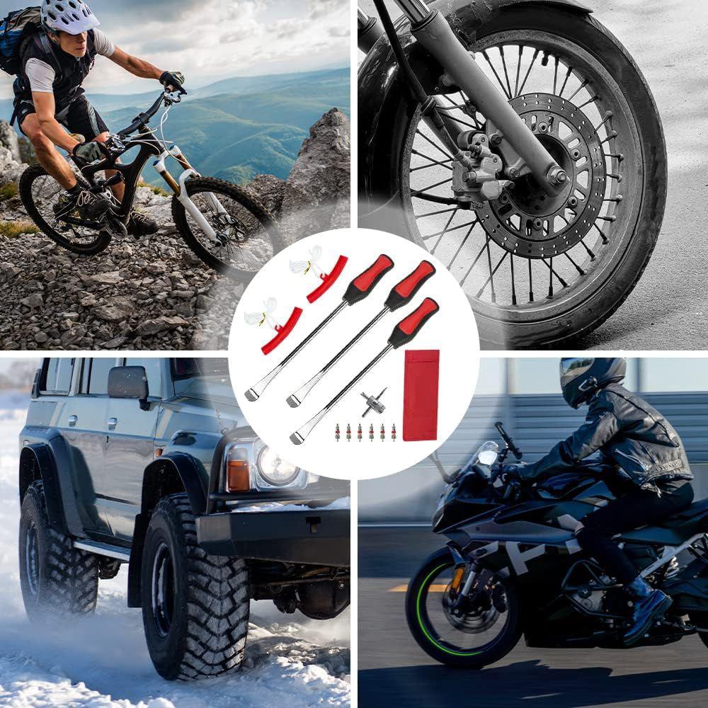 Kit De 3 Démonte-pneus Pour Vélo – Acier, Compact, Pour VTT, Route Et Pneus Tubeless