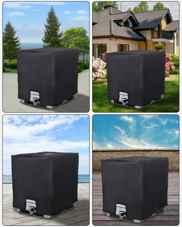 Couvercle de protection de réservoir d'eau IBC