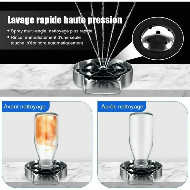 Rince verre en acier inoxydable