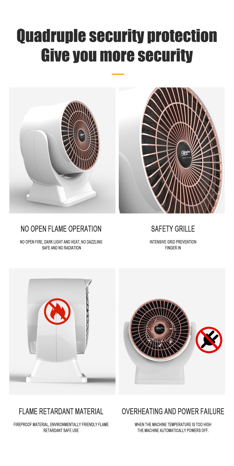 Calefactor eléctrico rosa 1