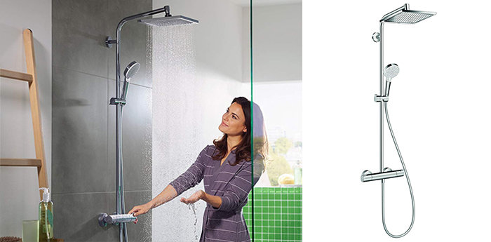 Visuale ambiente colonna doccia Crometta e 240 hansgrohe