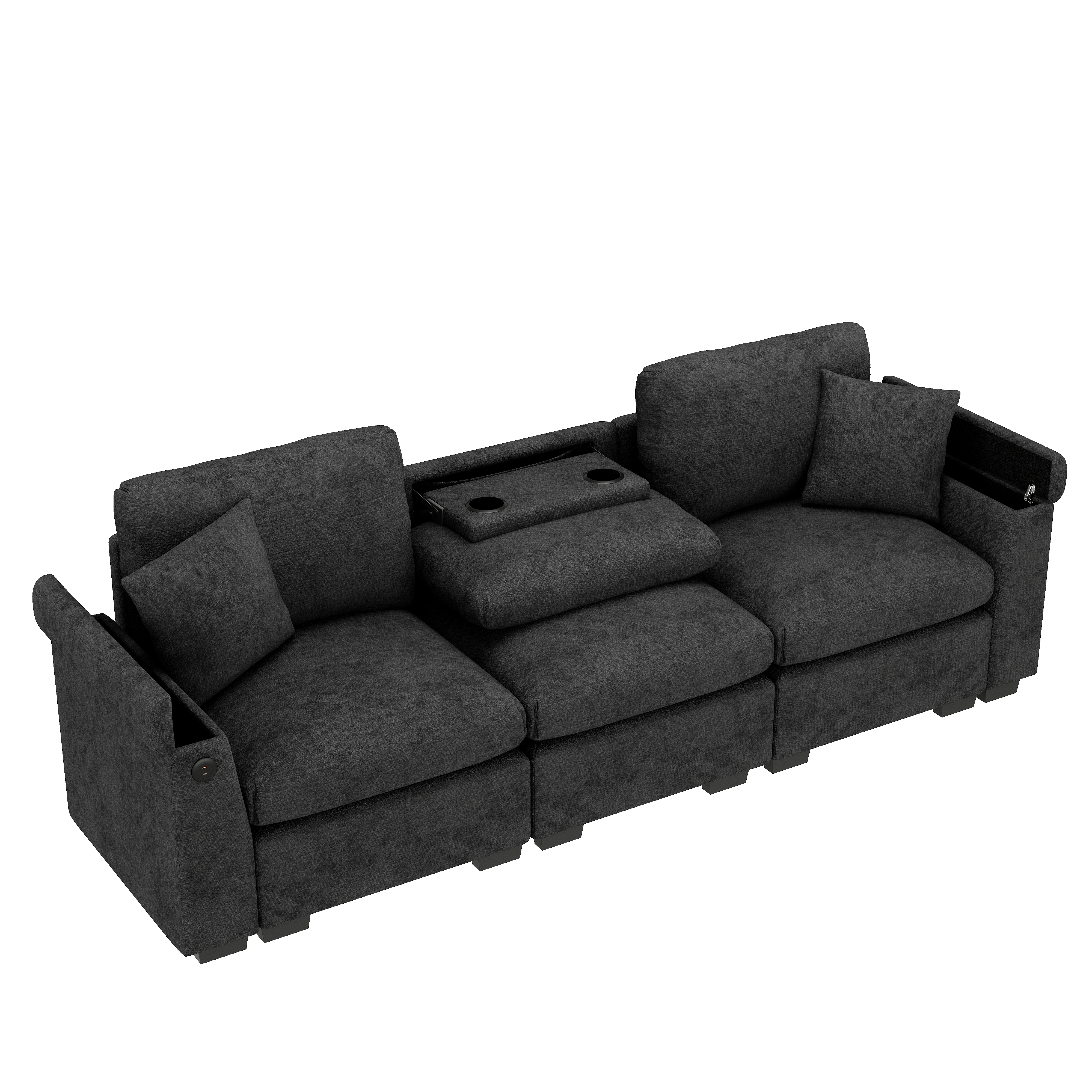 Confort canapé chenille gris
