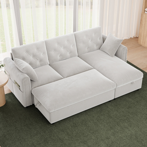 Pouf mobile associé au canapé d’angle