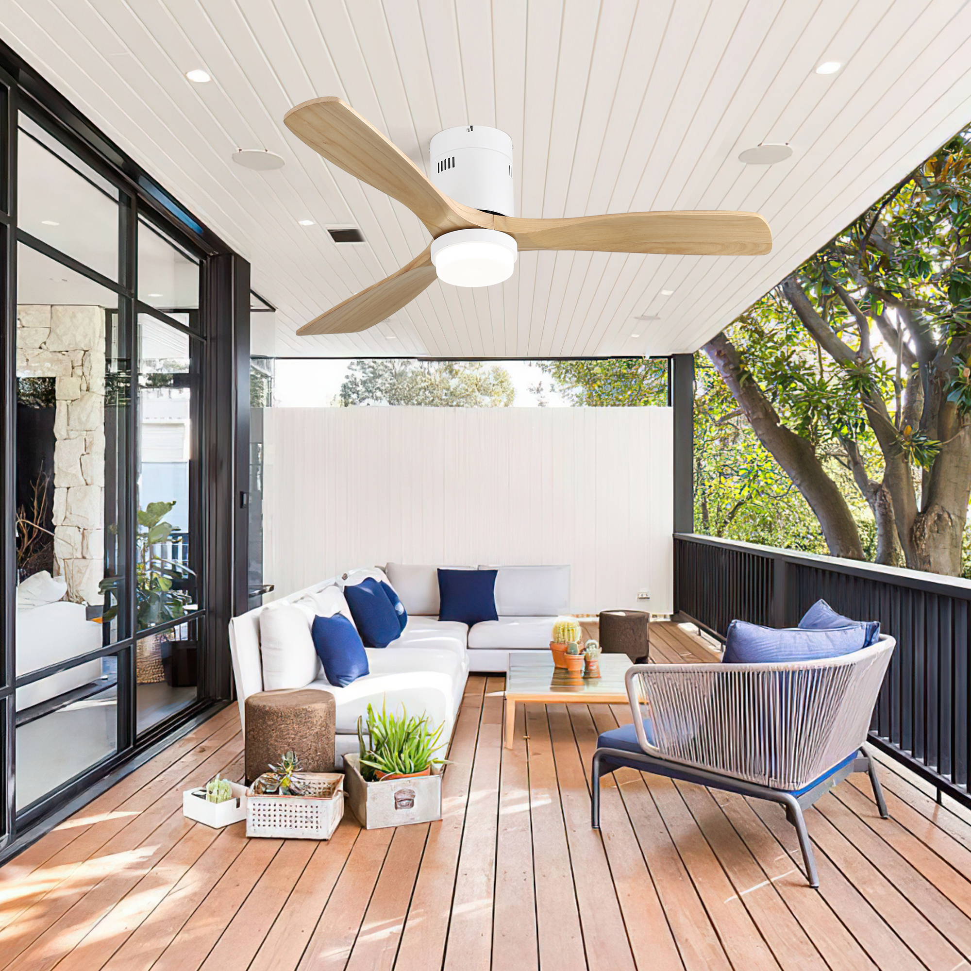 Flux d'air efficace du ventilateur de plafond mode été/hiver