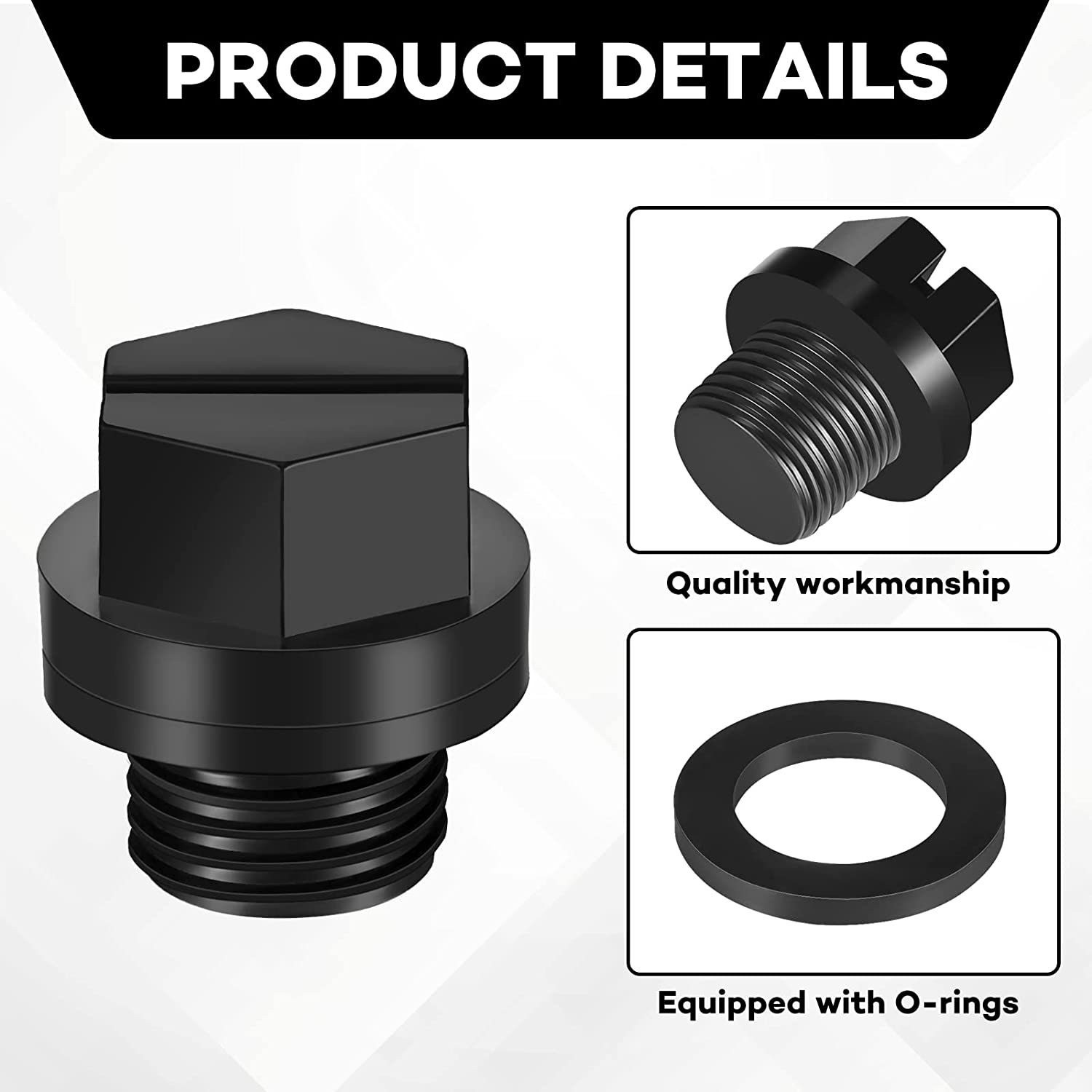 Ulisem4 Confezione Tappi Di Scarico Per Pompa Piscina Con Guarnizioni Compatibili Con Hayward Spx1700fg Nero 89084309