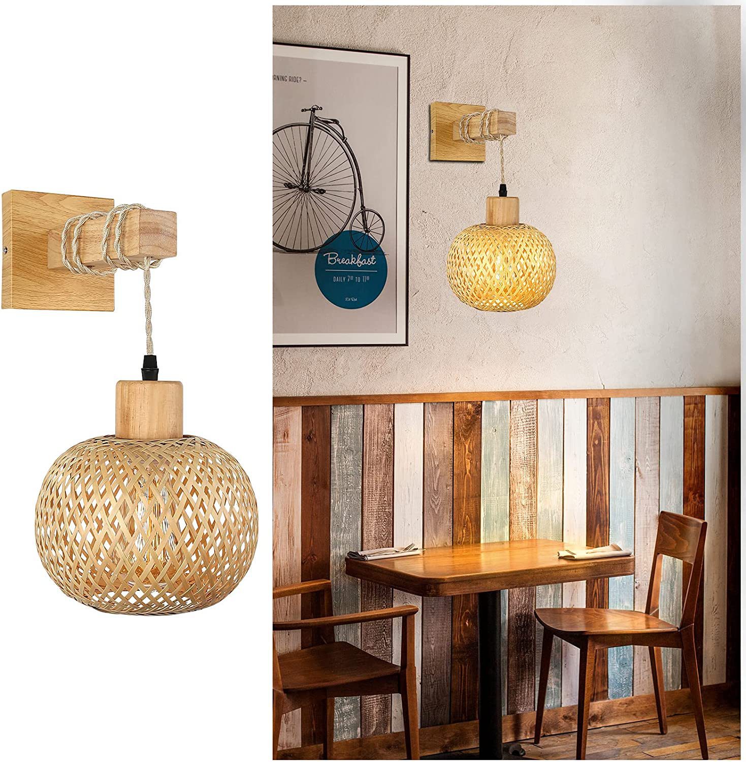 Rattan Wall Lamp