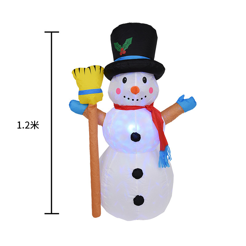 Bonhomme de neige géant gonflable de 2,1 m - Décoration d'extérieur