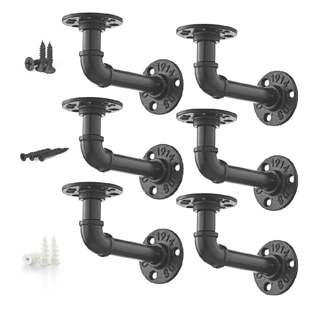 Industrial Pipe Shelf Bracket