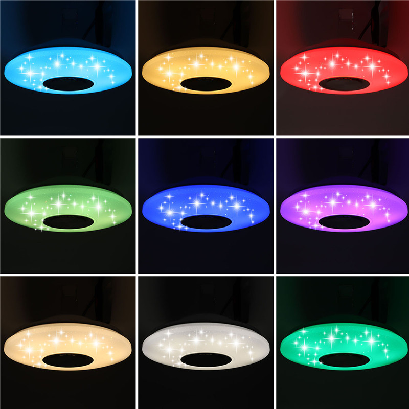 60W RGB Plafonnier musique bluetooth avec télécommande