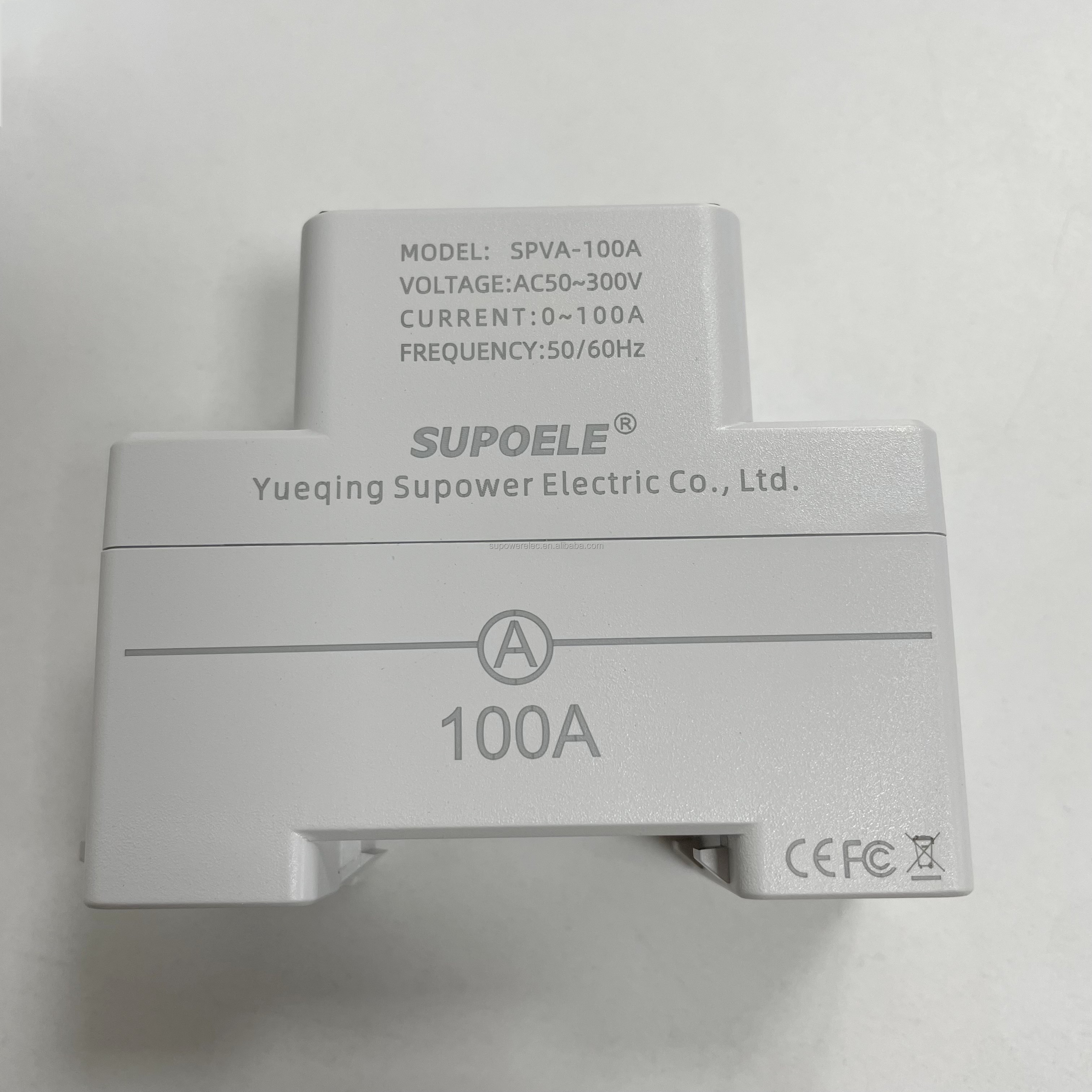 Single Phase Din Rail Digital Volt Amp Watt Kwh Energy Meter 4 in1 0~100A AC50V to 300V Wattmeter Voltmeter With Bult in CT
