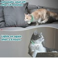 Imagen 2 de Juguete automático para gatos con luz LED, juguetes interactivos para gatos de interior, collar portátil recargable para amantes de los gatos