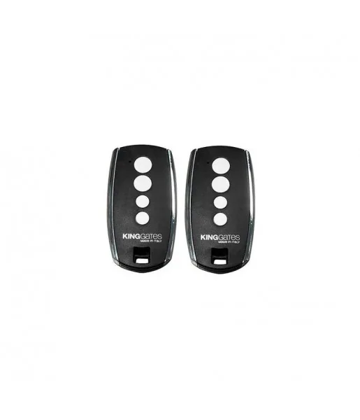 Lot de 2 télécommandes KING GATES Stylo 4K noire touches blanches