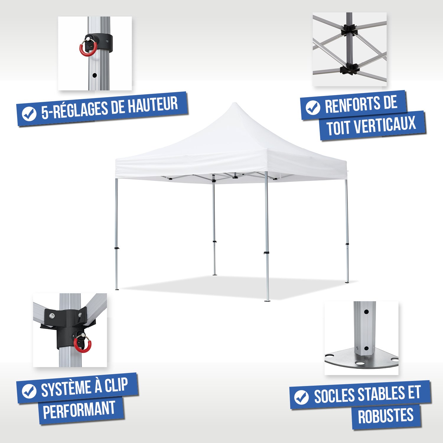 INTENT24 3x4,5 m Tente pliante Alu, PES env. 400g/m², vert foncé vert