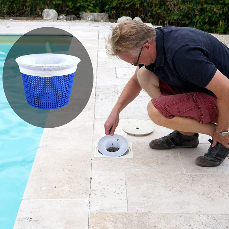 20 Chaussettes Skimmer Piscine Réutilisables - Filet Fin Pour Débris, Cheveux, Feuilles