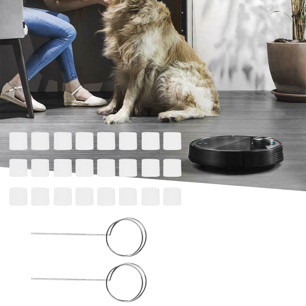 Kit Ricambi Filtro Serbatoio Acqua Per Robot Aspirapolvere Cecotec Conga 3090 - 24 Anime + 2 Ditali