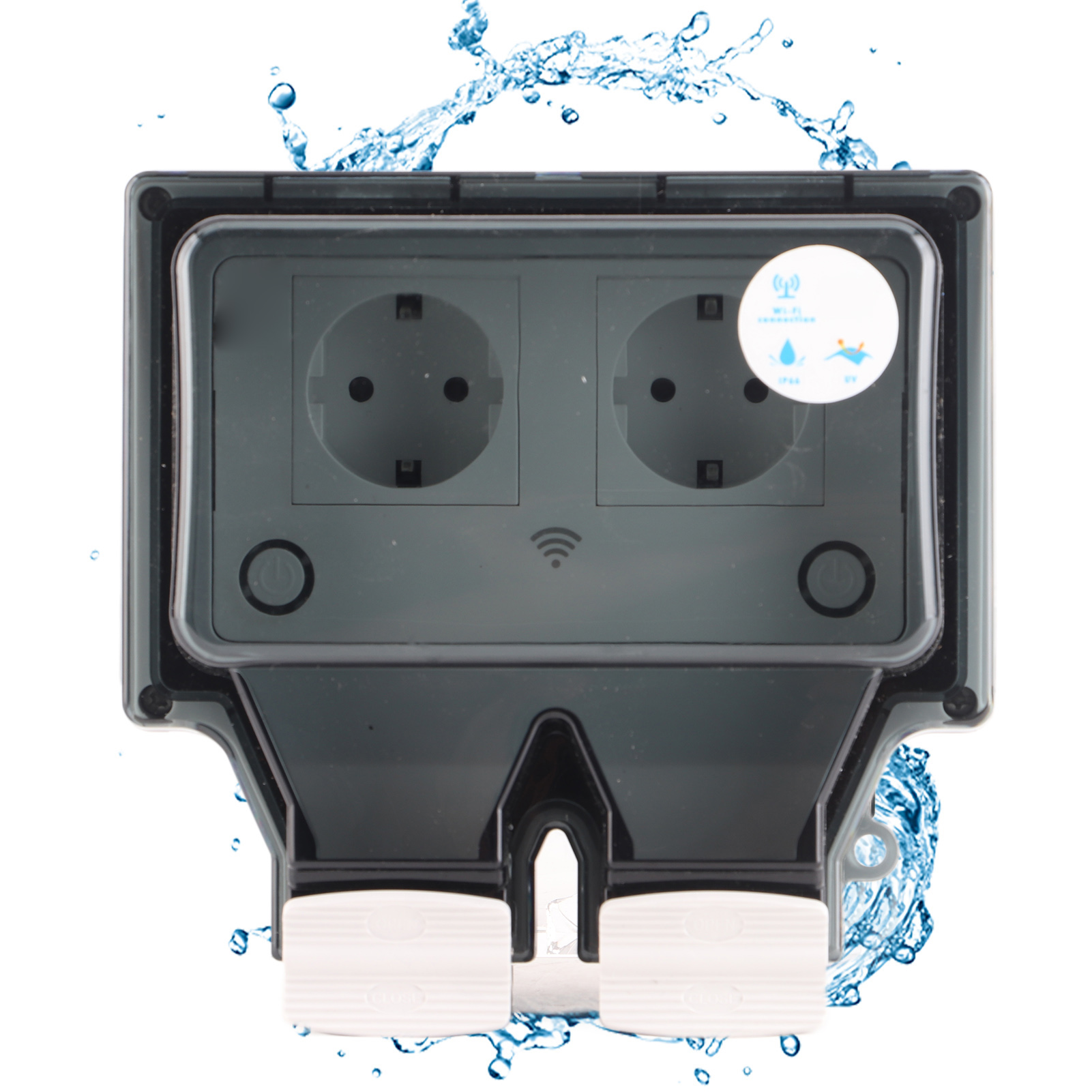 Presa Esterna Impermeabile IP66, Presa Esterna Da Incasso, Cavo 3 M, Con Interru
