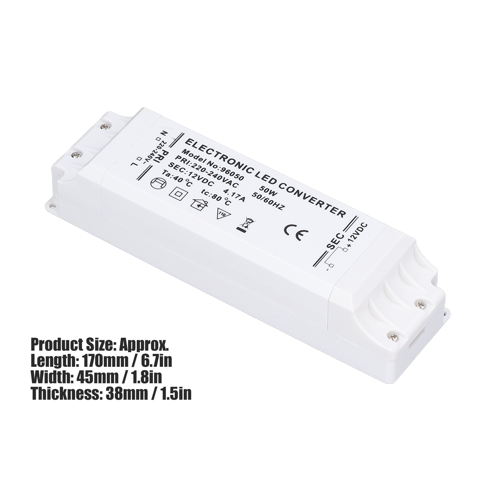 Alimentation LED 12V 3W-50W - Transformateur électronique Compact Pour Spot/plafonnier - Neuf