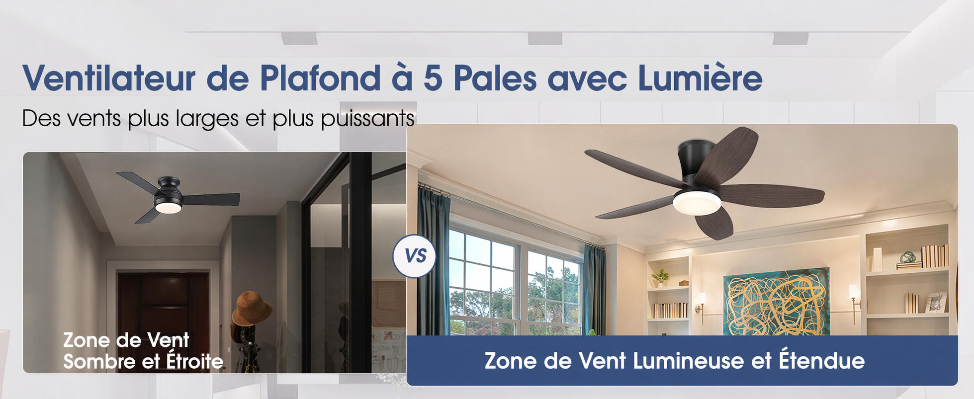 Kviflon Deckenventilator mit Licht – Hauptansicht