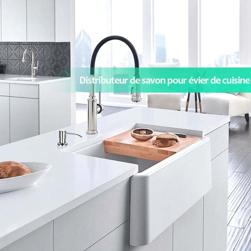 300 Ml Sous L'évier De Cuisine Distributeur De Savon Bouteille De Pompe à Liquide à Main Installation Facile Pour évier De Salle De Bain -Wenko || Grohe || HOMCOM Soldes