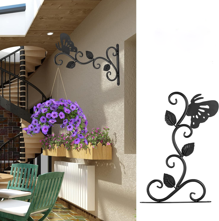 Set 5 Supporti Per Piante In Metallo Nero: Portavasi Rotondi Di Diverse Dimensioni, Resistenti E Antiruggine Per Giardino E Interno
