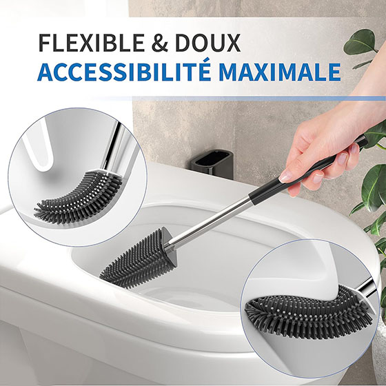 Brosse WC en silicone