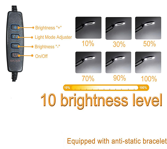 Lampe loupe 10x