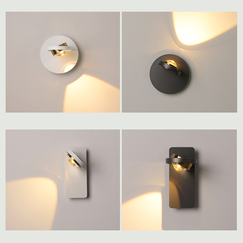 Cream Wind Wall Lamp Scandinavian Bedroom Bedside Lamp Hallway Aisle Wall Light Full Spectrum Eye Protection Wall Sconce
