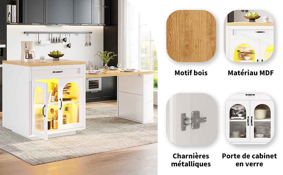Îlot de cuisine éclairage LED RGB contrôle app