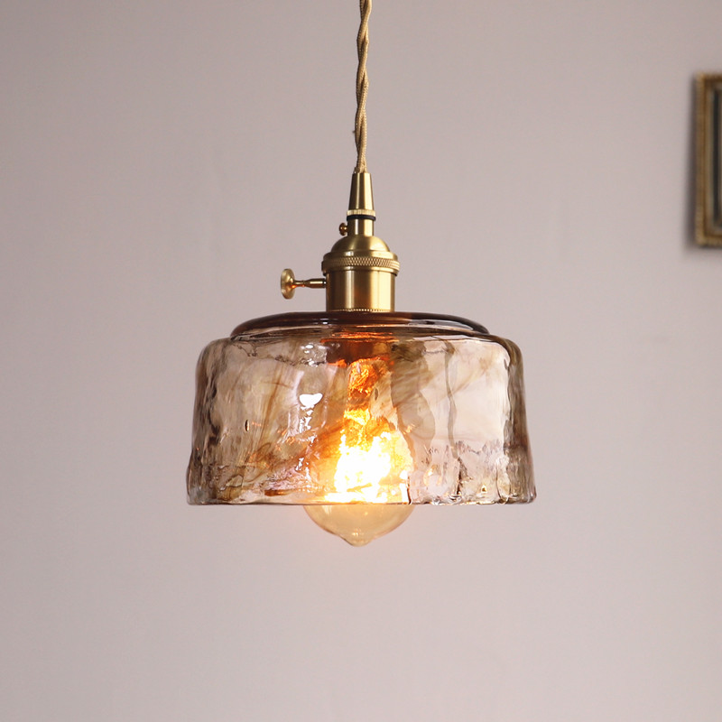 home lighting Indoor e27 amber glass  pendant lamp vintage style glass lamp