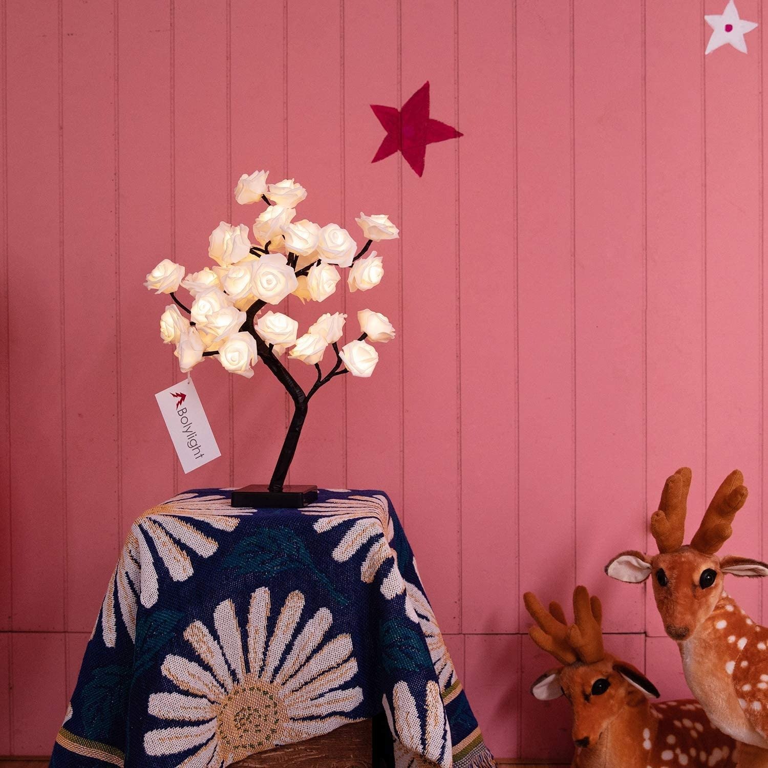 45cm Arbre Lumière De Décoration à 36 LED, Lampe De Nuit Rose Arbre De Table Pour La Décoration De La Maison, Du Mariage Et De Noël, Blanc Chaud - ST0003 -Lemax Decor Magasin