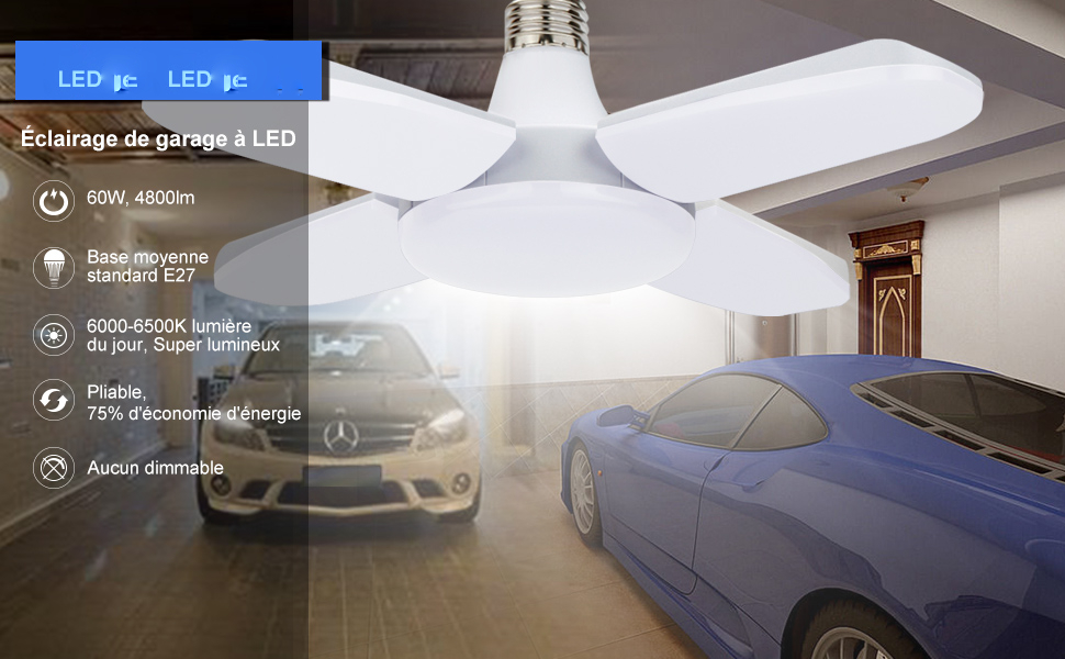 Éclairage de garage à LED