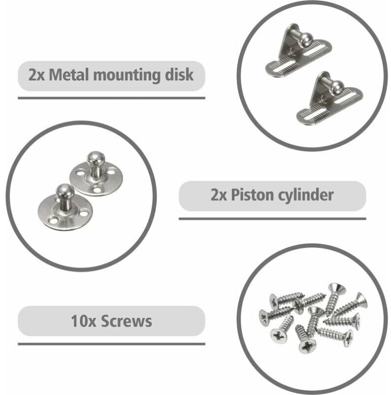 Ammortizzatori Idraulici A Gas Per Sollevamento Ante Di Armadi, Mobili Da Cucina Ammortizzatori Con Cerniera 60 N 6 Kg Lunghezza 270 Mm Set Di 4 74944827