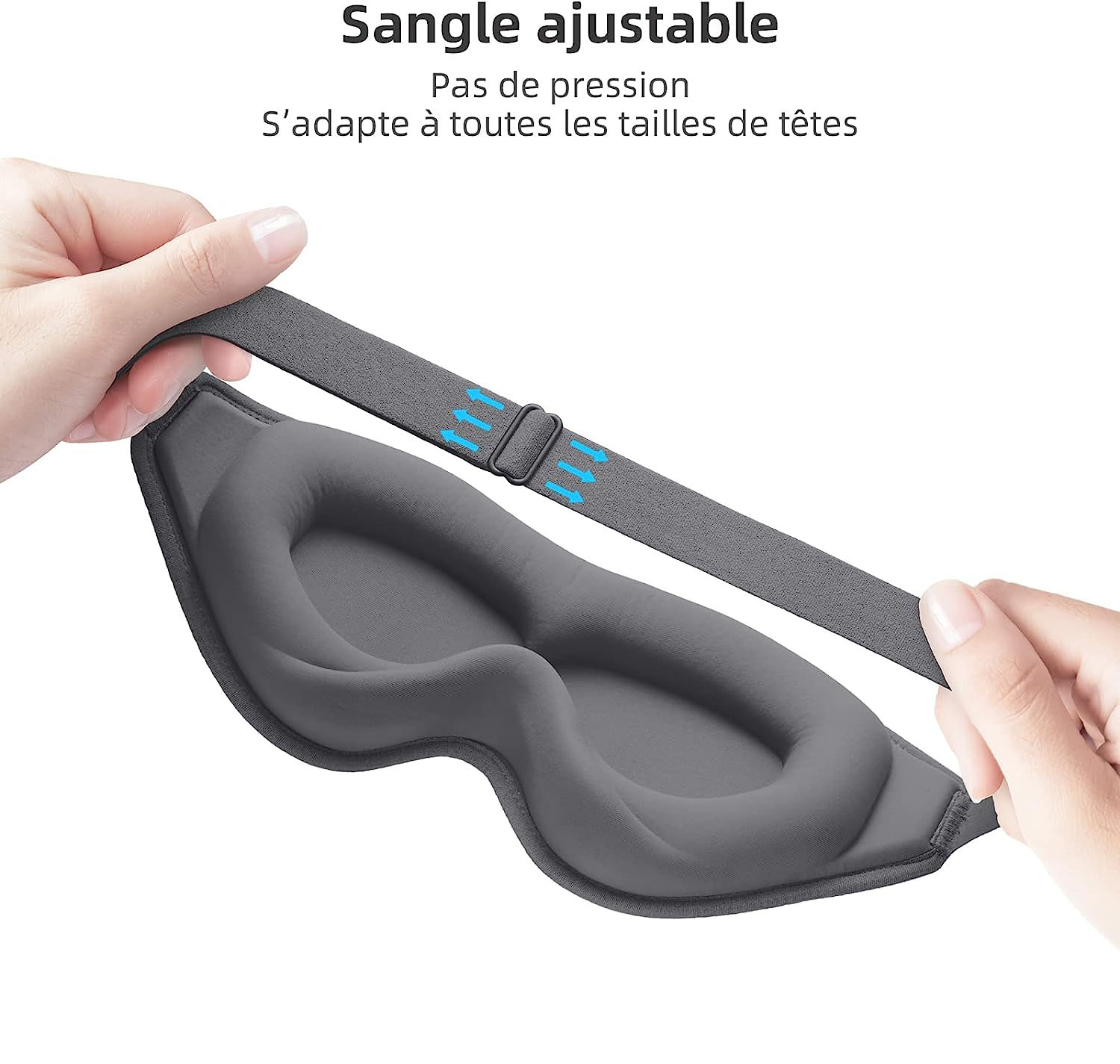 Masque de sommeil 3D Bloc de sommeil léger doux moelleux pour les yeux