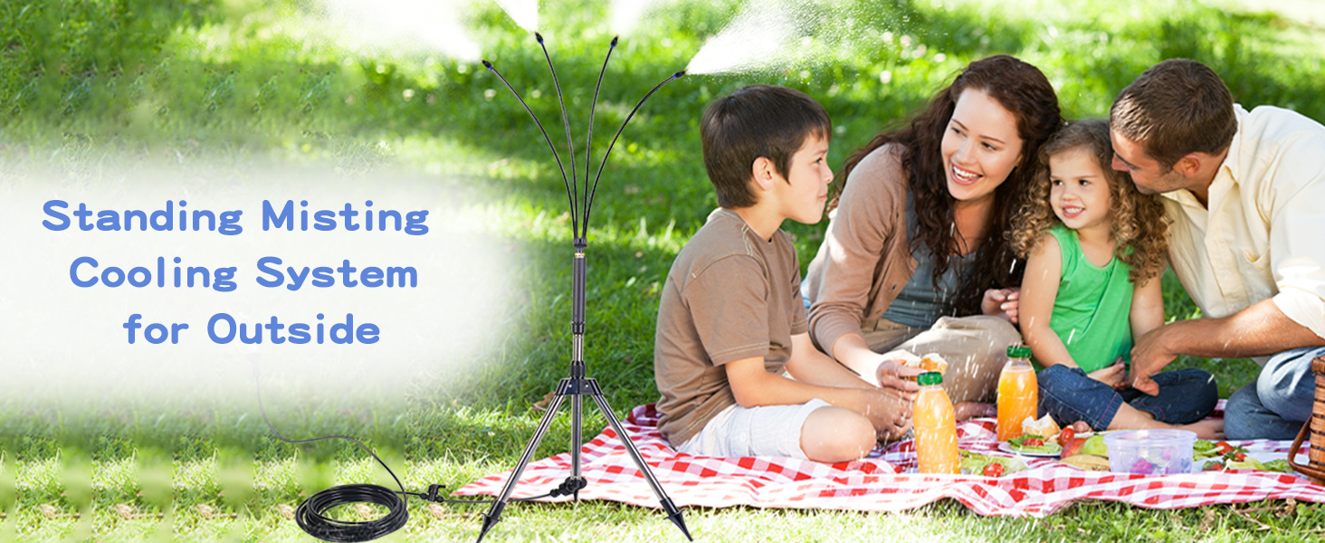 standing misting cooling system