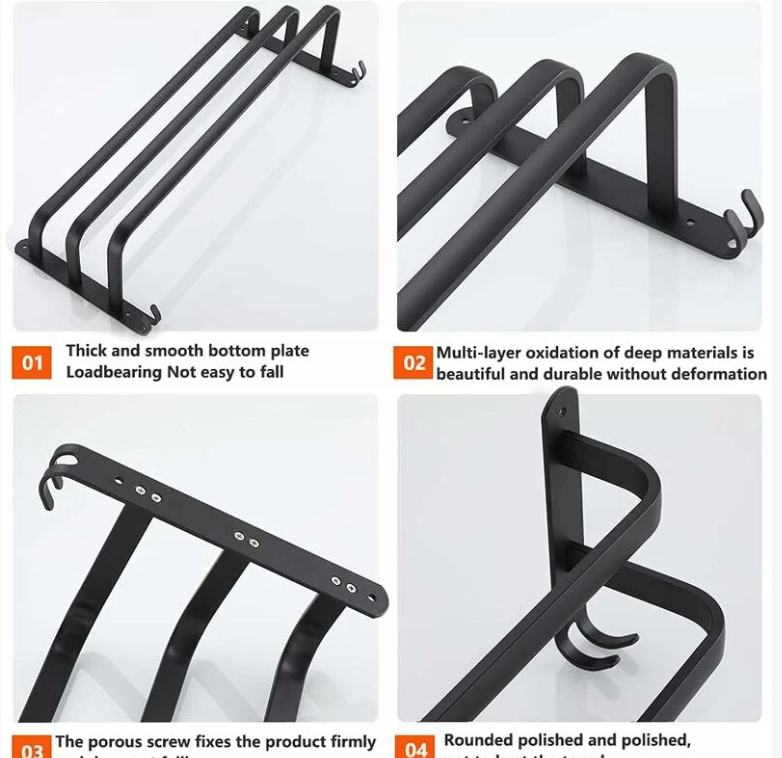 Toallero de pared de aluminio