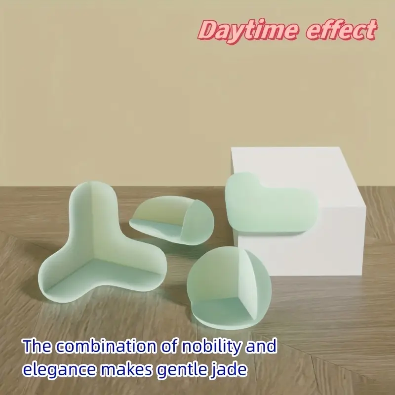 1 5pcs luminous silicone corner protectors table corner guards glow in the dark cushions bumpers safety silicone covers for desk cabinet edge furniture sharp corners details 5