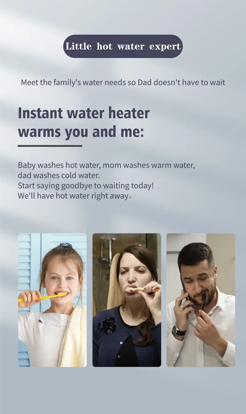 1pc mini electric water heater without water tank us three phase 220v 6000w led display screen with remote control instant constant temperature water and electricity separation safe and energy saving easy to install air switch required details 11