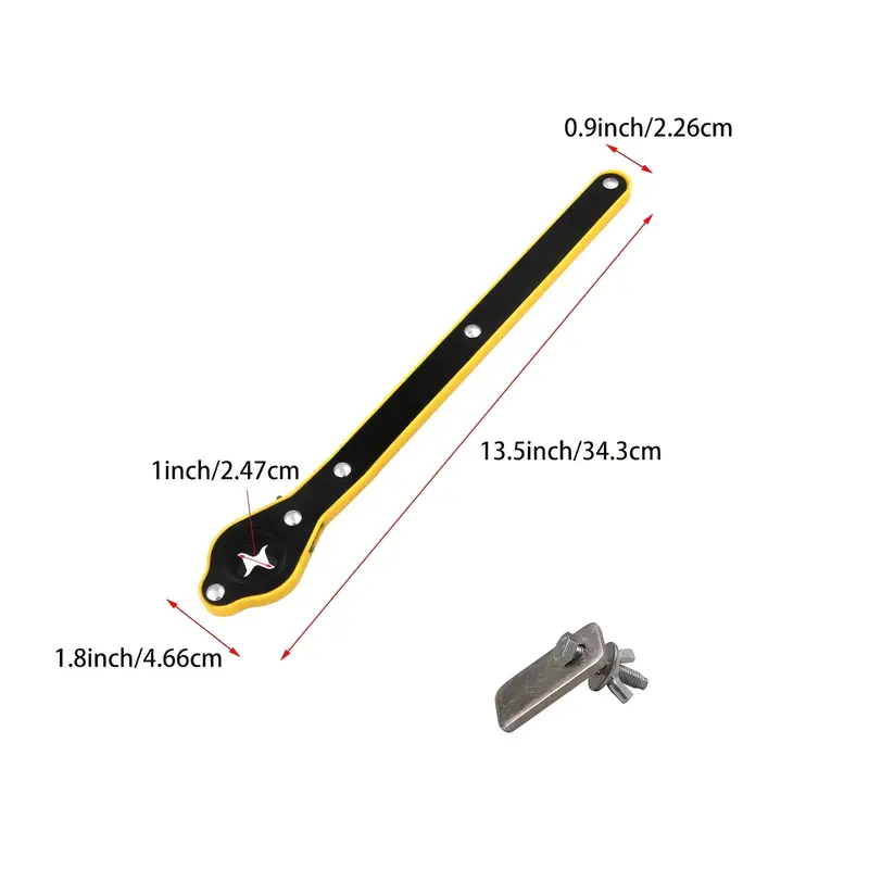 labor saving jack ratchet wrench lug wrench with long handle for tire jack car jack wrench positive reversal knob design for truck cars details 5