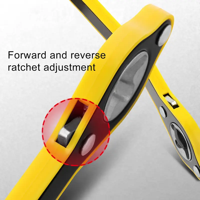 labor saving jack ratchet wrench lug wrench with long handle for tire jack car jack wrench positive reversal knob design for truck cars details 4