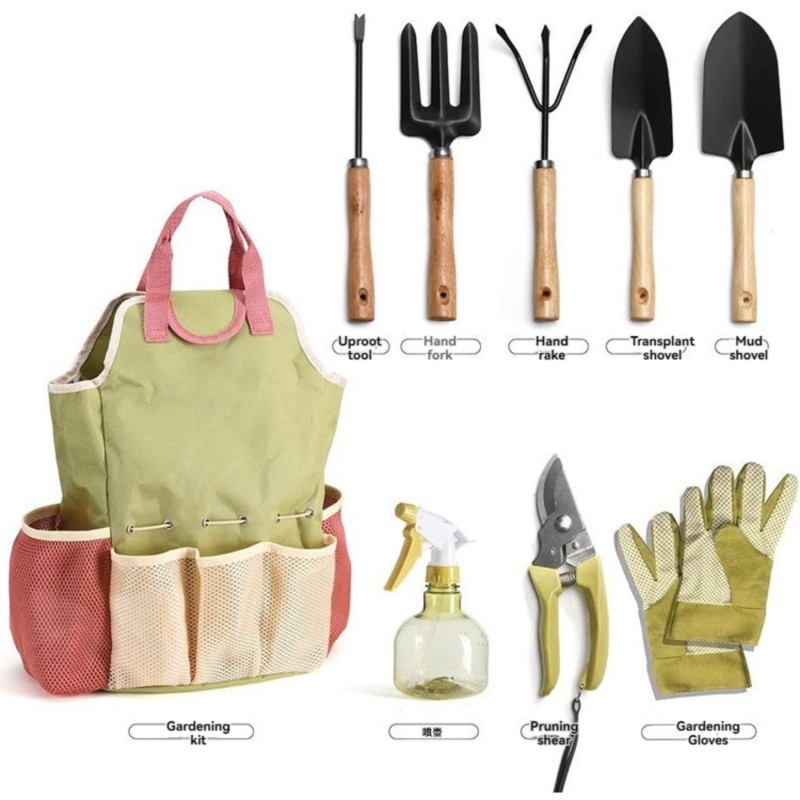 Kit outils jardinage 9 pièces - vue d'ensemble