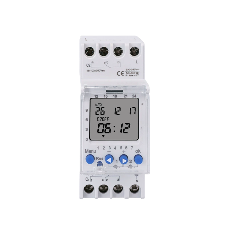 Programmateur horaire numérique DIN rail 2 canaux - Vue d'ensemble
