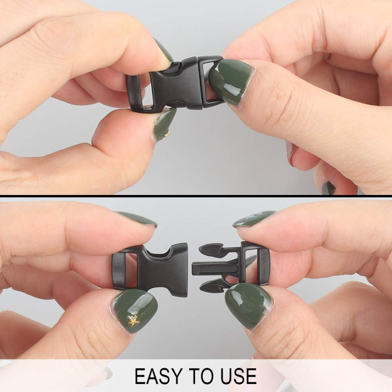 Boucles à déclenchement latéral 10 mm lot de 40 vue générale