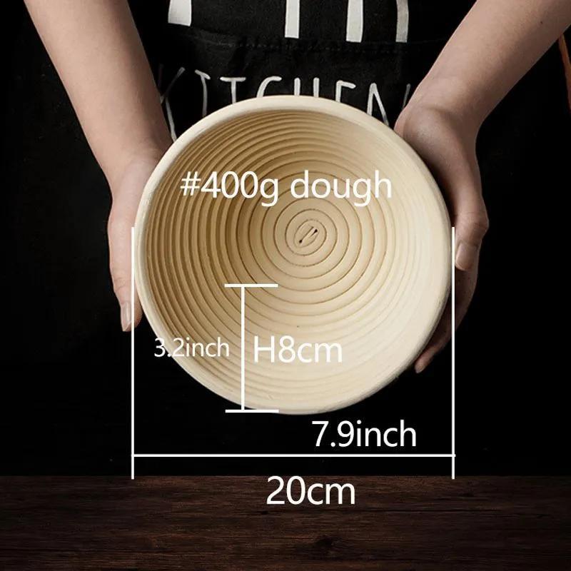 Panier à pain rond 20 cm en rotin naturel - vue d'ensemble