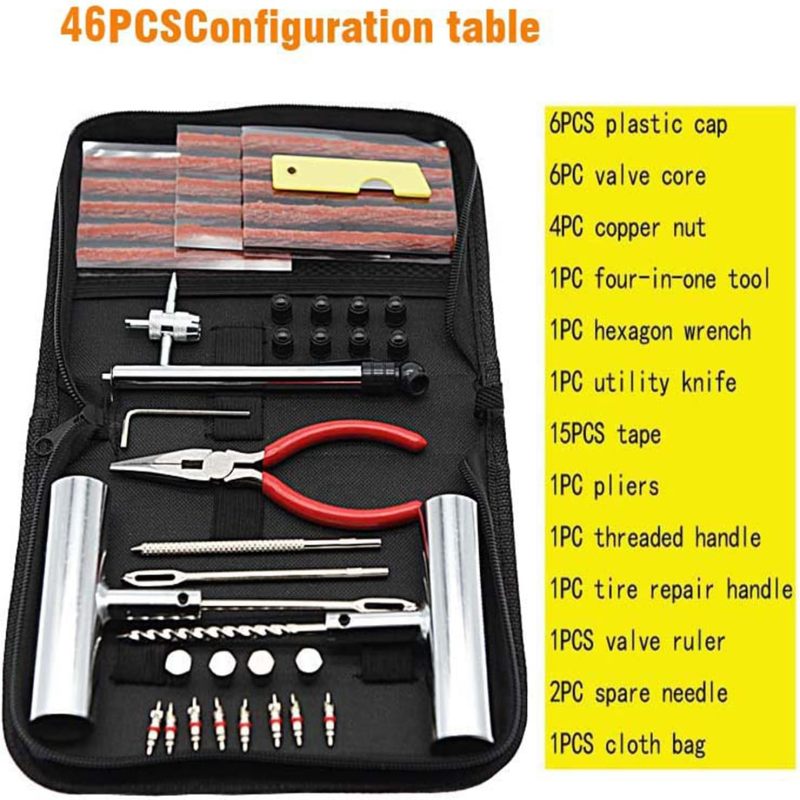 Inhalt des Kits: Raspel, Einführwerkzeug, Bohrer, Druck Manometer, Ventile