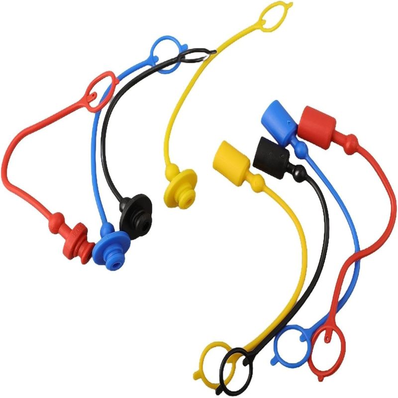 Capuchons anti-poussière hydrauliques – 4 paires (jaune, rouge, bleu, noir)