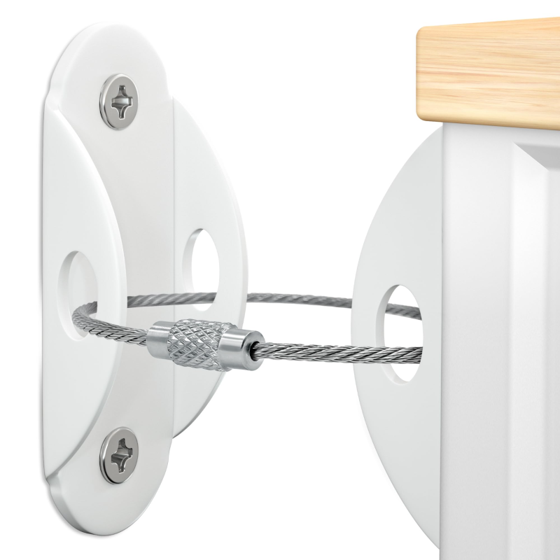 Sangles anti-basculement lot de 10 – vue générale blanche