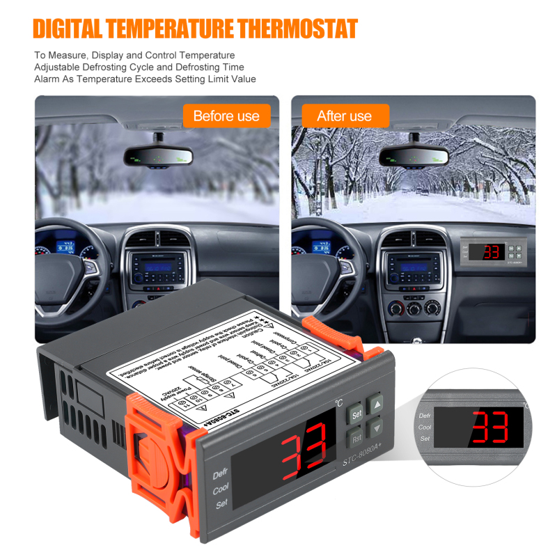Thermostat numérique STC-8080A+ vue générale