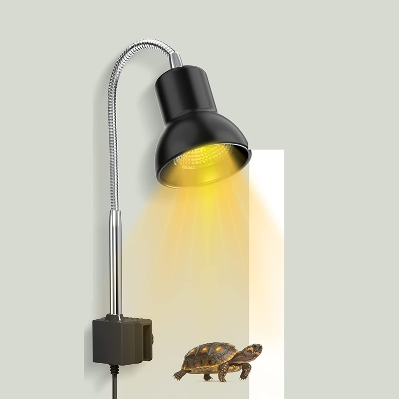 Installation de la lampe UVB sur terrarium avec pince rotative