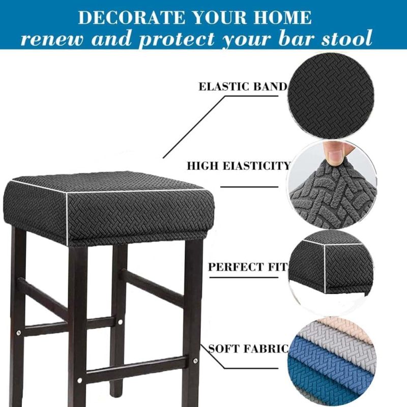 Élastique intégré housse tabouret bar 