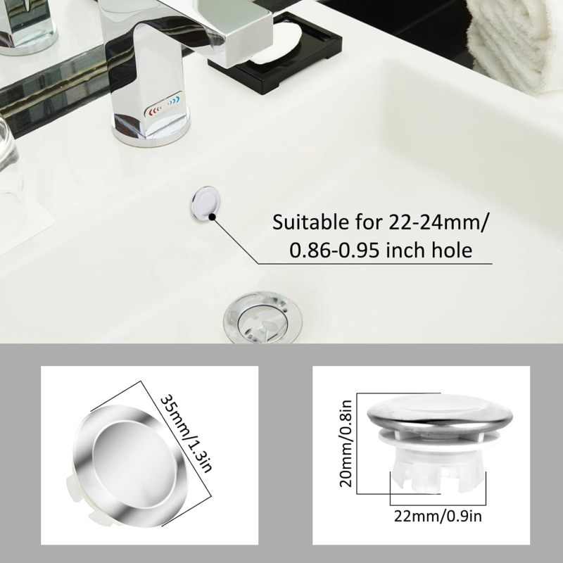 Lot de 4 rosaces d'évacuation inox 304 - Différentes tailles